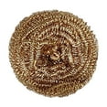 thumbnail image 1 of 1 Pc Copper Coated Scourers Copper Scrubber Pad Scrubber Scrubbing Scouring Pad Sponges Clean Pot Pan Used for Dishes, Pots, Pans, and Ovens. Easy scouring for Tough Kitchen Cleaning, 1.57", Small, 1 of 7