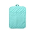 thumbnail image 1 of 1 Pc Cotton Pocket Pot Holder Set Kitchen Heat Resistant Potholder Pot Holders, Hot Pads, Table Pads for Kitchen and Dining Table, Non Slip Heat Resistant Hot Pot Holder, 7x9 Inch, Blue, 1 of 9