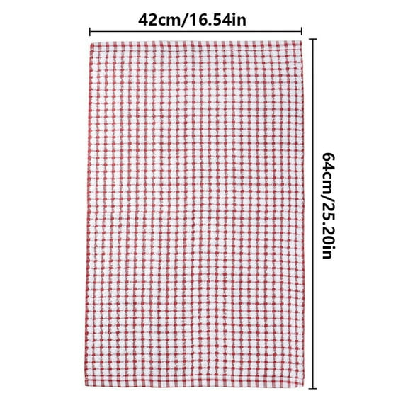 1 Pc Cotton Terry Kitchen Dish Cloths, Super Soft and Absorbent Dish Rags, Quick Drying Dish Towels for Washing Dishes, 16.54x25.2 Inch, Orange