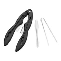 1 Pc Crab Crackers and Tools Multifunctional Crab Leg Crackers Efficient Lobster Crackers Sturdy Seafood Crackers and Tools Portable Lobster Crackers and Picks Set Crab Claw Crackers, 6.18", Black