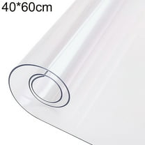 1 Pc Crystal PVC Table Cover Protector, Waterproof PVC Tablecloth, 1.5MM Thickened Rectangle Mat for Dinning, Desk, Coffee Table, Workbench, Dresser, TV-Stand, Counter, 15.75x23.62 Inch, Clear