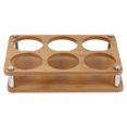 thumbnail image 1 of Greenadscape Cup Display Rack Wooden Lubricious Chocolate 1Pcs 8.65X5.50X2.36in, 1 of 1