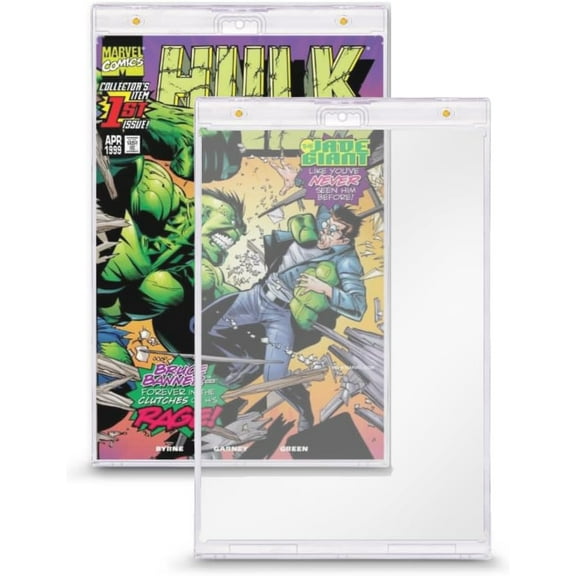 1 Pc Current | Modern | Regular | Silver Size Comic Book Display Case Holder | Magnetic Comic Book Protector | Diamond Corners | Crystal Clear Comic Preserver for Collectors