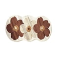 thumbnail image 1 of 1 Pc Cute Flower Bath Mat Flower Pattern Non-Slip Washable Rugs Floor Mat Bathroom Rug Non Slip Washable High Absorbent Easy to Clean for Bathroom, Living Room, 23.62x15.75 Inch, Brown, 1 of 5