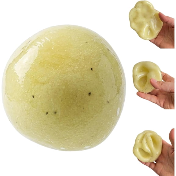 1 Pc Cute Mashed Potato Squishy Toy, Soft Hand Pinching Sensory Fidget Ball Portable Mood Calming Toy for Daily Leisure Party Supplies