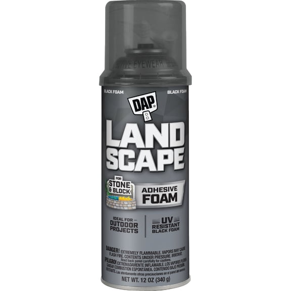 DAP Exterior Foam Filler-Adhesive Landscape - Outdoor Use - 1 Pc, 12 oz, Black