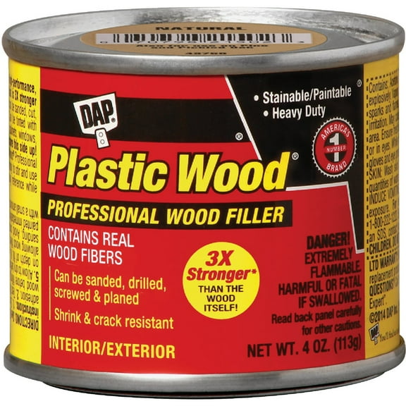 1 Pc Dap Plastic Wood 4 Oz. Walnut Solvent Professional Wood Filler
