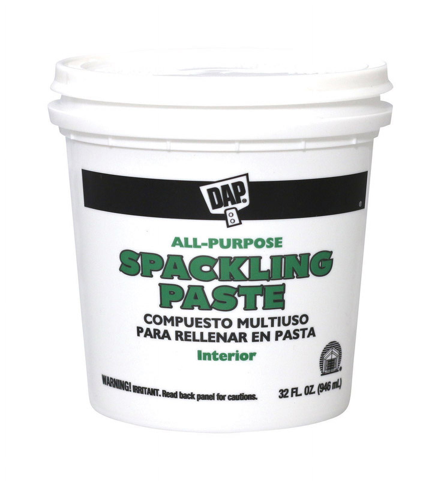 1 Pc, Dap Ready To Use White Spackling Paste 1 Qt