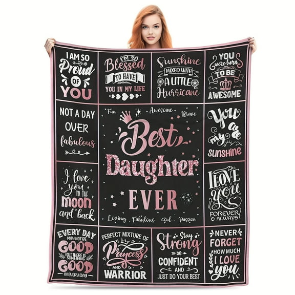 1 Pc Daughter Gifts for Daughter Blanket 80"x60"- Daughter Gift from Mom, Birthday Christmas Gifts for Daughter, Daughter Graduation Gifts, to My Daughter Blanket from Dad