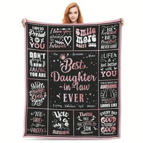 1 Pc Daughter in Law Gifts Blanket, Gifts for Daughter in Law, Daughter in Law Gift Ideas, Gifts for Future Daughter-in-Law Birthday, Valentine's