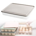 thumbnail image 1 of 1 Pc Deviled Egg Containers with Lid, Portable Storage Carrier Egg Holder, Stackable Plastic Egg Tray Carrier for Kitchen, Fridge, Keep Fresh (11.81 x 9.06 x 2.24 inches), 1 of 9