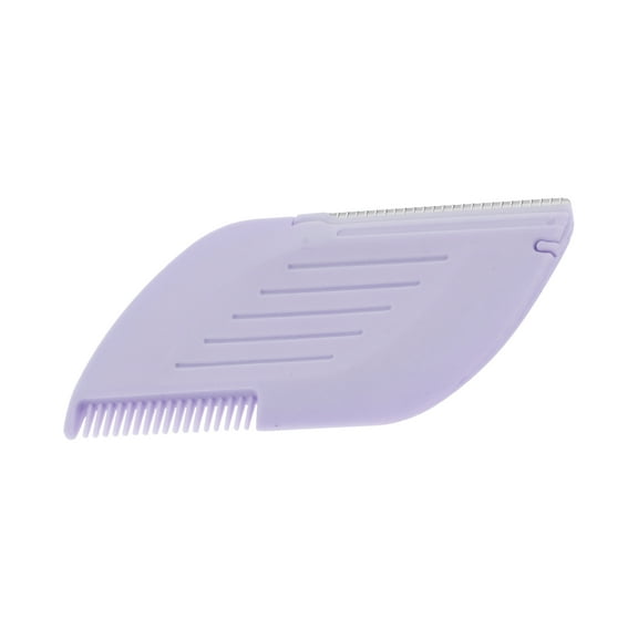 1 Pc Diamond-shaped with Comb Eyebrow Trimmer for Bathroom Hotel Toilet Purple ABS Stainless Steel