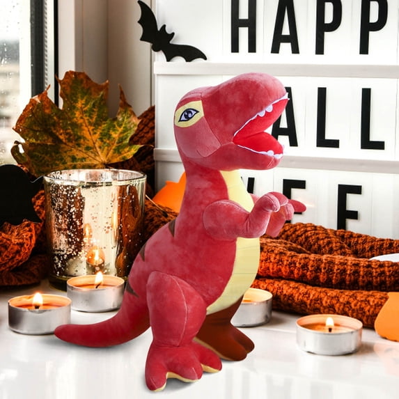 1 Pc Dinosaur Stuffed Animal — 11.4in, Super Soft Plush Toy, Cuddly Pillow & Home Decor Gift(Red)