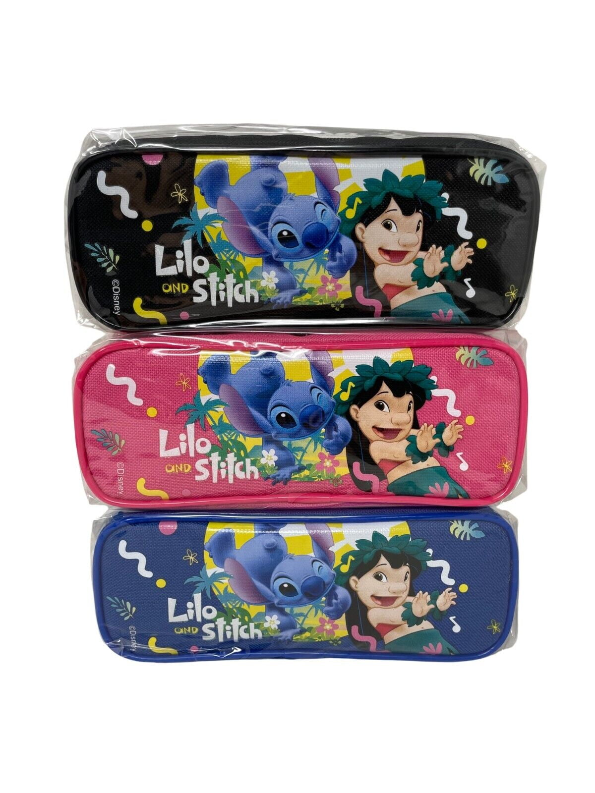 1 PC Disney Lilo & Stitch Pencil Case Zippered Bag -Color May Vary