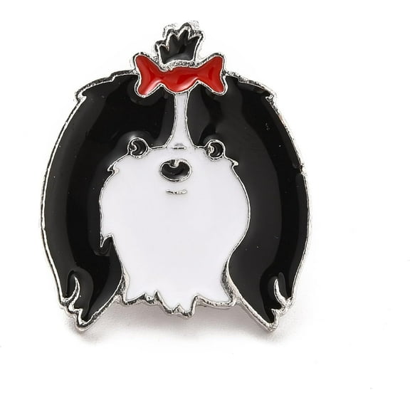 1 Pc Dog Pin Dog Enamel Pin with Brass Butterfly Clutches Alloy Badge Metal Lapel Pins Funny Decoration Badge Clips for Backpacks Clothes Jackets Bags Hat 25x21.5x10mm