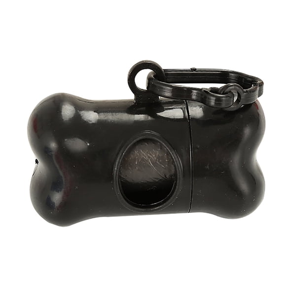 1 Pc Dog Poop Bag Holder for Leash Dog Poop Bags Dispenser with Carabiner Clip Durable poop bag holder Dog Poop Pickup Bags Holder Dispenser with Standard-Sized Leak-Proof Doggy Waste Bags, Black