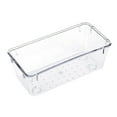 thumbnail image 1 of 1 Pc Drawer Organizer - Plastic Storage Bins, Acrylic Organizers with Non-Slip Pads Clear Desk Storage Tray for Makeup, Jewelries, Kitchen Utensils, Bathroom and Office, 5.9x2.95x2.16 Inch, Clear, 1 of 3