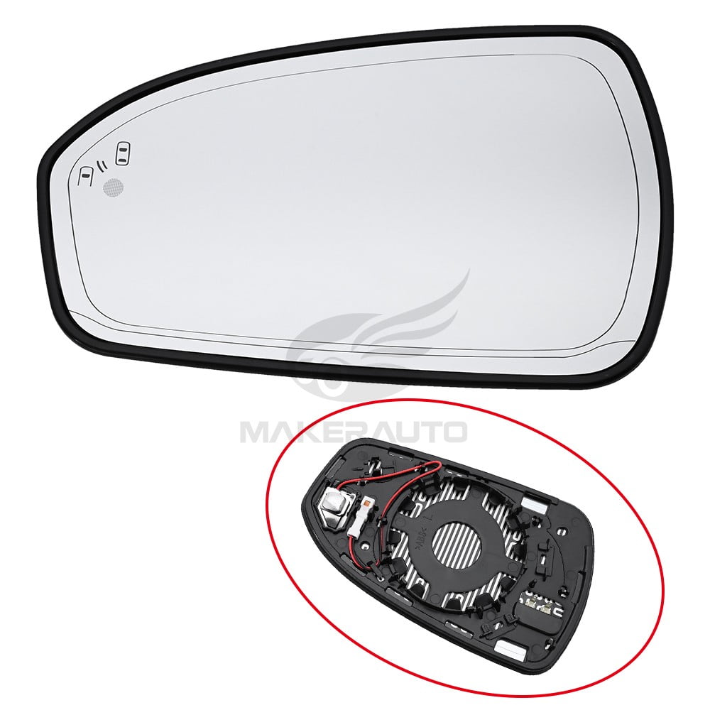 1 Pc Driver Side Mirror Glass Heated With Blind Spot Detection For 2013-2021 Ford Fusion USA