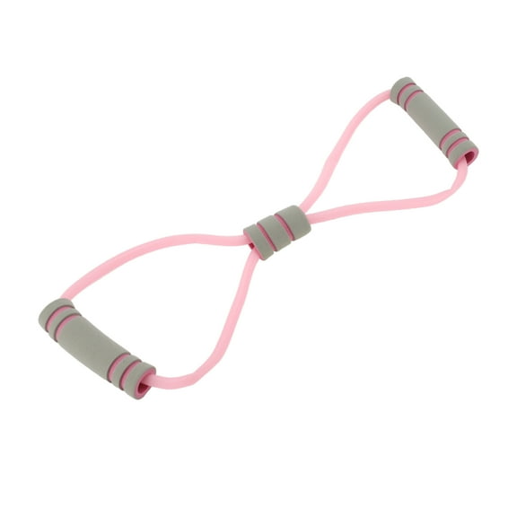 1 Pc Durable 8-Shaped Yoga Stretch Band for Stretching 14.57"x4.33" Pink