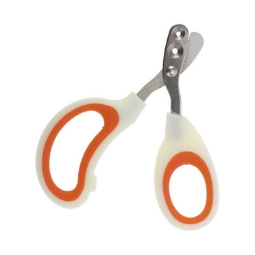 1 Pc Durable Double Hole Pet Nail Clippers for Dog for Cat 3.94"x2.56" White Orange