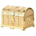 thumbnail image 1 of 1 Pc Durable Storage Case Novel Retro Practical Treasure Chest (Golden), 1 of 6