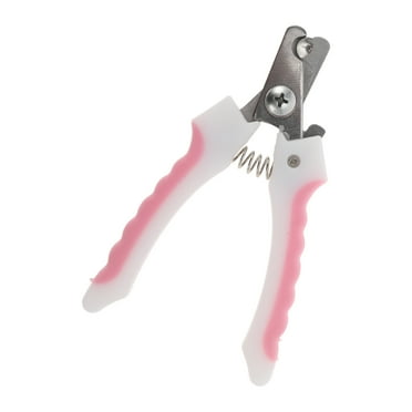 1 Pc Durable Straight Handle Pet Nail Clippers for Dog for Cat 4.72"x2.76" Pink White