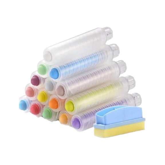 1 Pc Dustless Chalk, Drawing Chalk with Holder, Dustless Drawing Stick, Washable Chalk, Multicolor Marking Chalk, Drawing Chalk for Blackboard, Sidewalk Chalk for Outdoor Activities