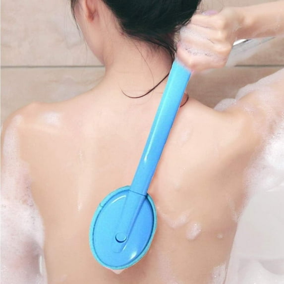 1 Pc Easy Lotion Applicator, Body Lotion Applicator Back Washer for Shower, Long Handle Self Tanning Back Applicator Back Lotion Applicators, Back Moisturizer Sunscreen Applicator, Blue