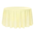 thumbnail image 1 of 1 Pc, Economy Polyester Tablecloth 120" Round - Pastel Yellow for Occasional Use, One-Time Event, or Casual Affair, 1 of 1