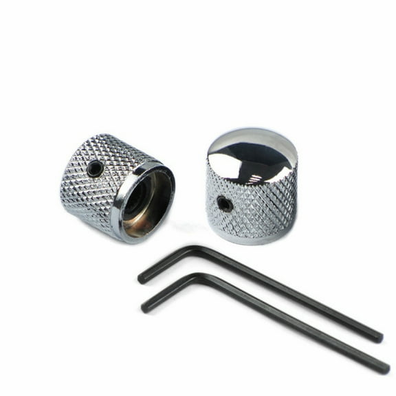 1 Pc Electric Guitar Bass Tone And Volume Metal Electronic Control Knobs Cap 18MM*18.4MM*6.0MM