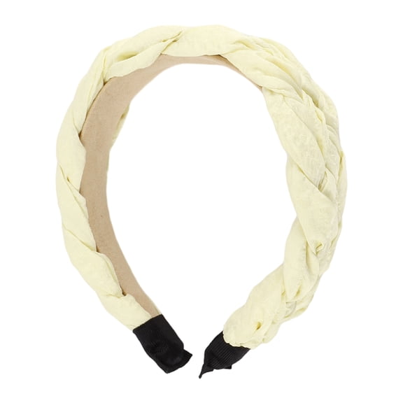1 Pc Elegant Five-strand Braid Wide Hairband for Women for Girls 6.69"x4.72" Beige