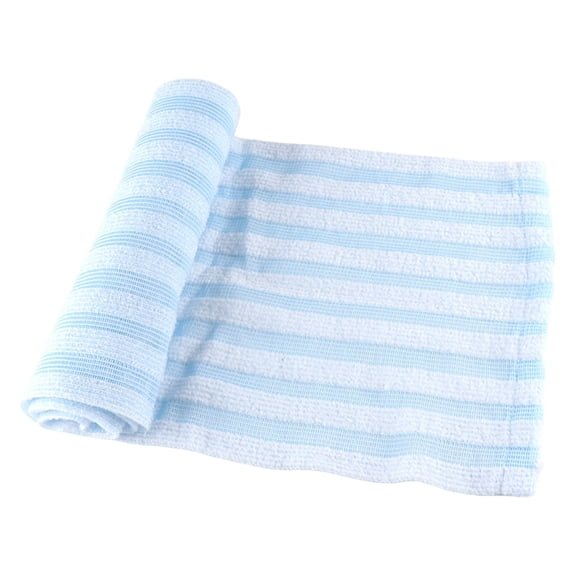 1 Pc Exfoliating Washcloth Shower Towel Japanese Bath Wash Cloth Back and Body Scrubbers for Smooth Skin Quick-Drying, Durable, and Gentle for Sensitive Skin, 3.28Ftx9", Blue Stripes