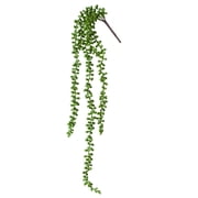 1 Pc Fake Hanging Plants String of Pearls Artificial Hanging Su--ulents Greenery Wall Backdrop Decor Fake Potted String of Pearls Su--ulent Plants Artificial Plants Indoor for Shelf, 27.55", Green