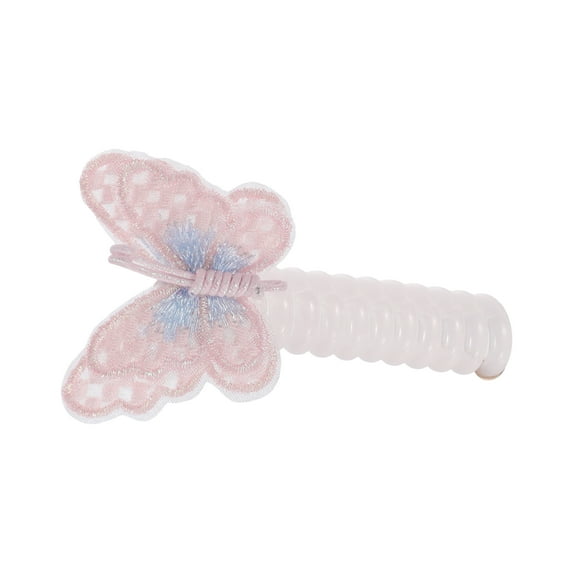1 Pc Fashion Butterfly Telephone Wire Hair Bands for Women 3.94"x2.17" Pink