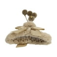 thumbnail image 1 of 1 Pc Fashion Elegant Tassel Wool Ball Hair Clips for Women for Girls Khaki, 1 of 2