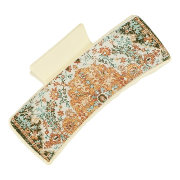 1 Pc Fashion Grace Painting Hair Clips for Women 3.94"x1.97"x1.77" Orange Beige