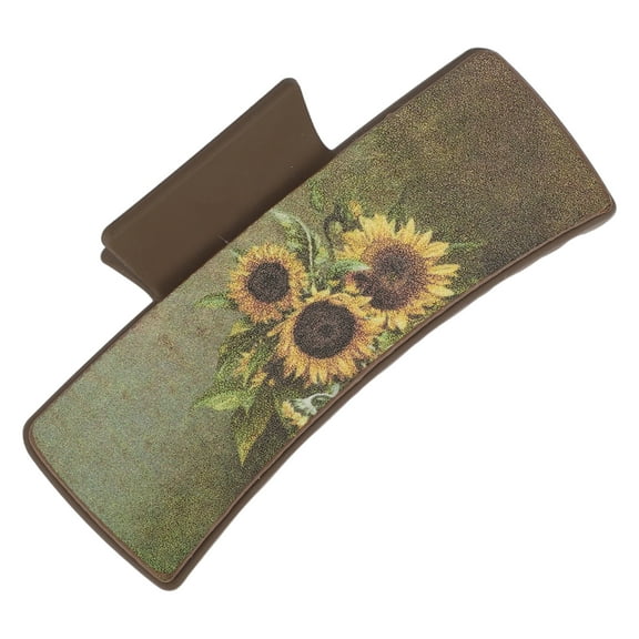 1 Pc Fashion Grace Sunflower Hair Clips for Women 3.94"x1.97"x1.77" Deep Brown