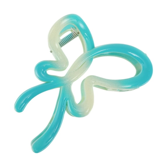 1 Pc Fashion Gradient Color Bow Hair Clips for Women 4.13"x2.95"x1.97" Blue