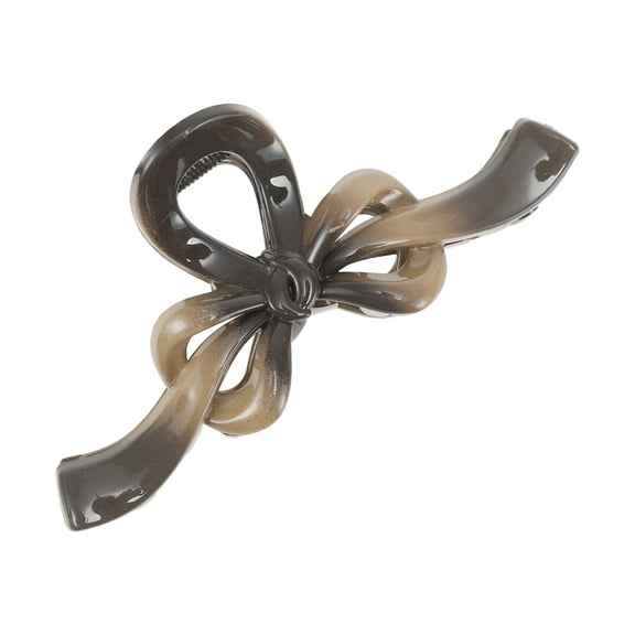 1 Pc Fashion Gradient Color Bow Hair Clips for Women 5.12"x2.36"x2.17" Brown
