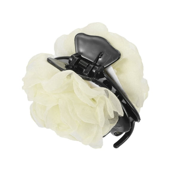 1 Pc Fashion Rose Flower Hairpin Hairdo Clip for Women 3.35"x3.15"x2.76" Beige