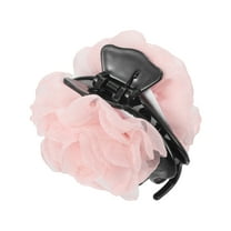 1 Pc Fashion Rose Flower Hairpin Hairdo Clip for Women 3.35"x3.15"x2.76" Deep Pink