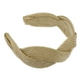 thumbnail image 1 of 1 Pc Fashion Straw Wide-side Headband for Women for Girls 6.30"x2.17" Beige, 1 of 6
