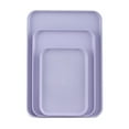 thumbnail image 1 of 1 Pc Fast Food Tray, PP Plastic Reusable Multi-Purpose Non-Slip Rectangle Serving Tray Plastic Tray Restaurant Grade Non-Slip Tray Excellent for Cafeteria Restaurant Home Kitchen, 10.63"x14.96"x1.18", 1 of 8