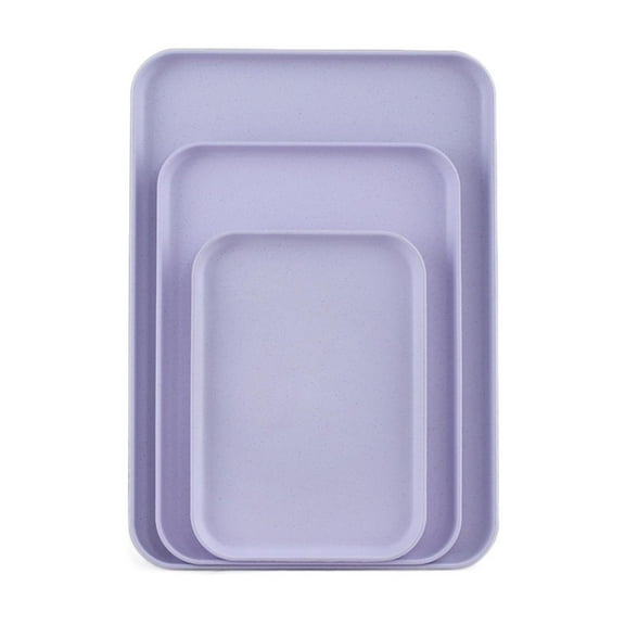 1 Pc Fast Food Tray, PP Plastic Reusable Multi-Purpose Non-Slip Rectangle Serving Tray Plastic Tray Restaurant Grade Non-Slip Tray Excellent for Cafeteria Restaurant Home Kitchen, 10.63"x14.96"x1.18"