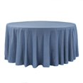 thumbnail image 1 of 1 Pc, Faux Denim Tablecloth 108" Round - Dark Blue For Baby Showers, Bridal Showers, Weddings, 1 of 1
