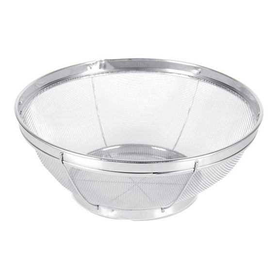 1 Pc Fine Mesh Strainer Stainless Steel Colander Bowl for Kitchen Stainless Steel Rice Strainer & Mesh Colander Metal Net Baskets Strain, Drain, Rinse for Pasta, Quinoa & Yogurt, 8.5 Inch, Silver