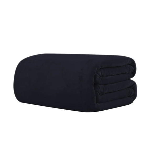 1 Pc Fleece Blanket Throw Blankets for Couch & Bed, Luxury Plush Cozy Fuzzy Blanket, Super Soft Warm Lightweight Throw Blanket for Travel Camping, 27.56x19.69 Inch, Black