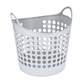 thumbnail image 1 of 1 Pc Flexible Laundry Basket, 16.14 x 15.75 x 14.96" Plastic Hamper for Clothes, Portable Laundry Hamper with Handles, Clothes Storage Basket with Ventilated Holes for Laundry Room Bathroom Bedroom, 1 of 4