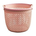 thumbnail image 1 of 1 Pc Flexible Laundry Basket with Handles, Portable Round Bin, Plastic Laundry Basket Storage Hamper, Portable Dirty Clothes Basket, Dirty Clothes Storage Basket, 12.4x12.4x10.24 Inch, Pink, 1 of 9