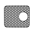 thumbnail image 1 of 1 Pc Flexible Silicone Sink Protector Mat for Kitchen Sink, Heat Resistant Sink Mat Grid, Anti-Scratch Sink Bottom Mat with Rear Drain for Kitchen, Countertop, 13.58x11.61 Inch, Black, 1 of 9